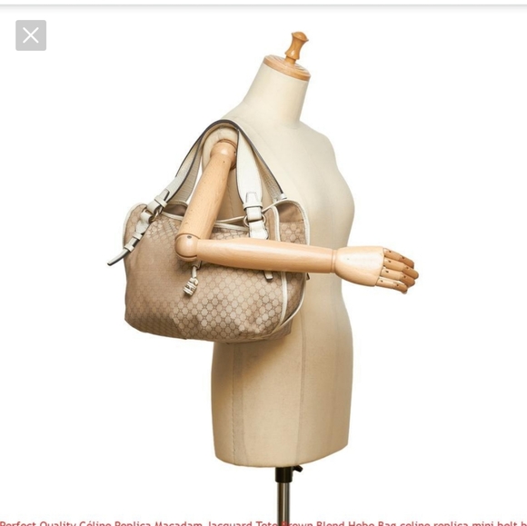 Celine macadam jacquard tote brown blend hobo bag - Picture 5 of 12